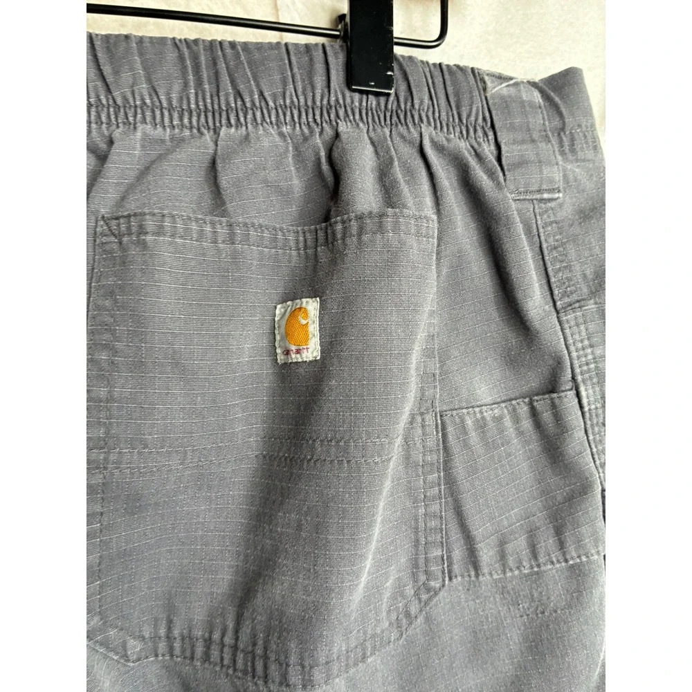 Carhartt Mens Ripstop Cargo Pants Gray Work Trousers Utility 34x30
